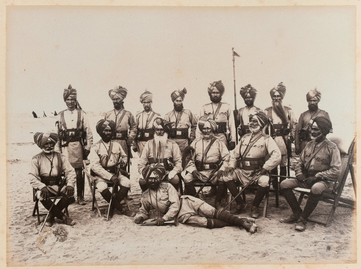 Indyjscy oficerowie 9. Kawalerii Bengalskiej, 1885 autorstwa Unknown
