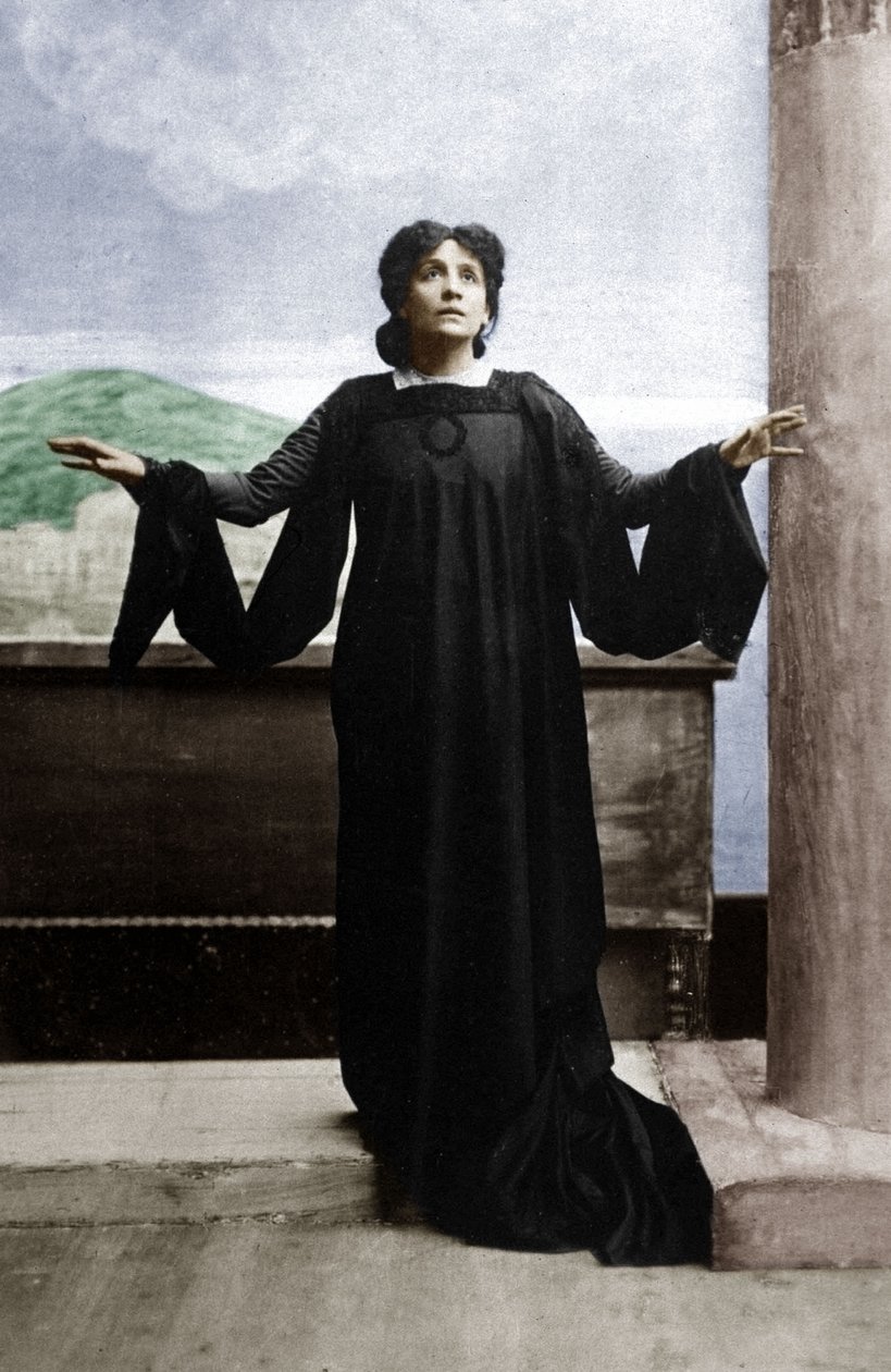 Włoska śpiewaczka operowa Eleonora Duse (1858-1924) ok. 1890 r. autorstwa Unknown photographer