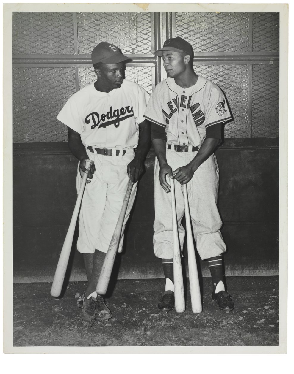 Jackie Robinson i Larry Doby, c.1947 (zdjęcie (b/w) autorstwa Unknown photographer
