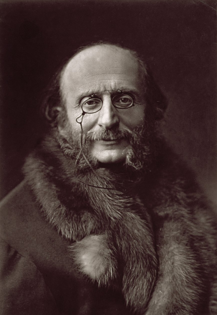 Jacques Offenbach (1819-80), niemiecki kompozytor (czarno-białe zdjęcie) autorstwa Unknown photographer