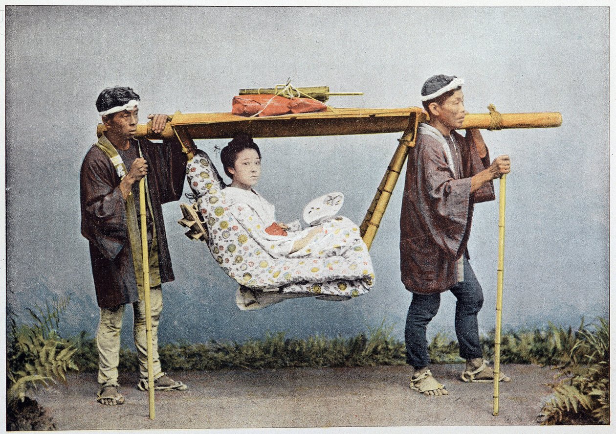 Japonia krzesło podróżne autorstwa Unknown photographer