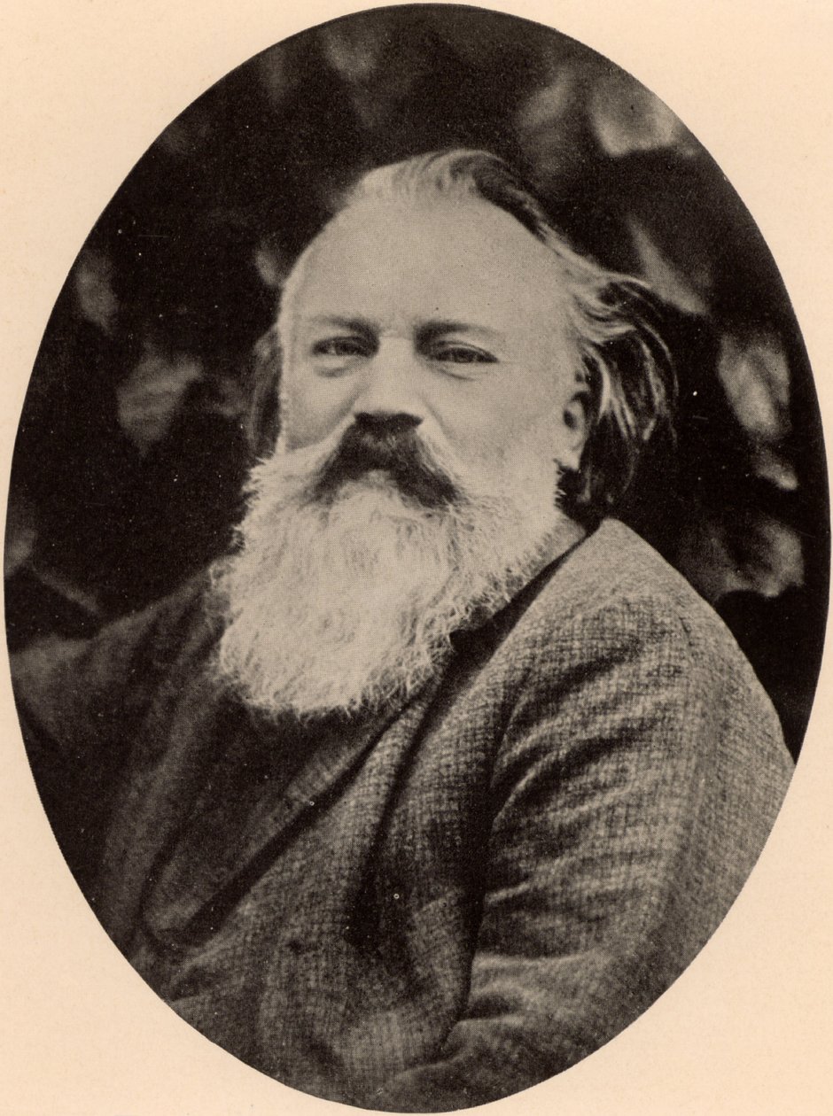 Johannes Brahms (1833-1897), niemiecki kompozytor autorstwa Unknown photographer