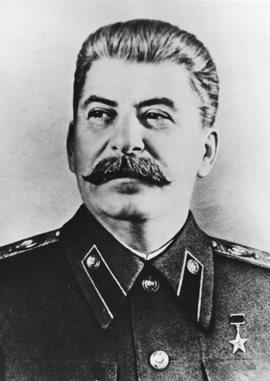 Józef Stalin (zdjęcie czarno-białe) autorstwa Unknown photographer