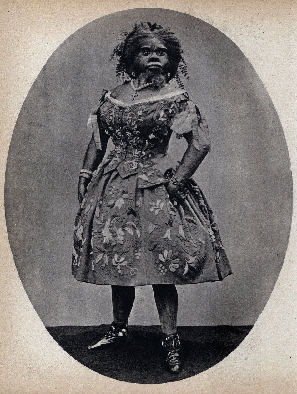 Potwory, psia kobieta. Fotografia, koniec XIX wieku, Paryż. Dz. Selva. autorstwa Unknown photographer