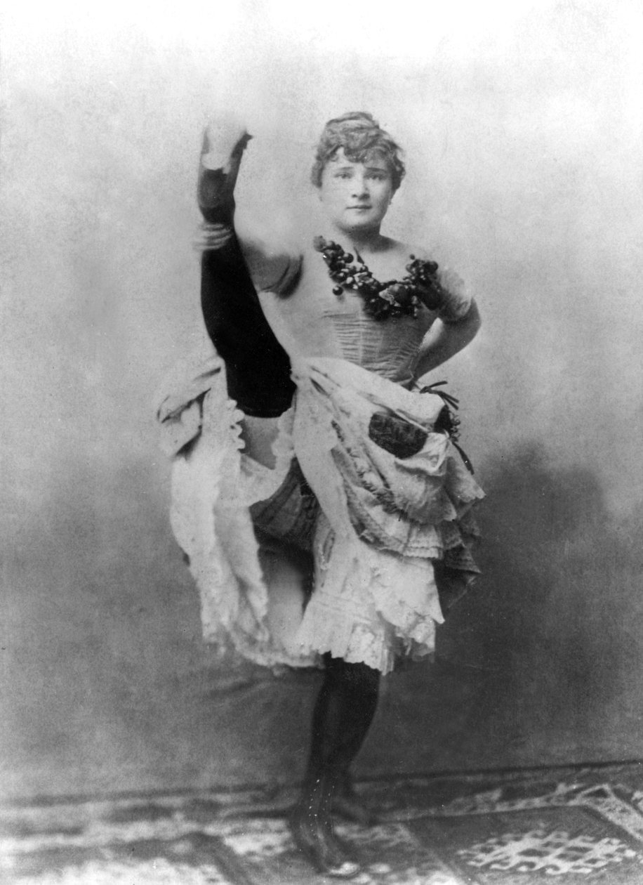 Louise Weber (1870-1929) aka La Goulue, francuska tancerka French Cancan w Folies Bergeres w Paryżu i modelka Toulouse Lautreca autorstwa Unknown photographer