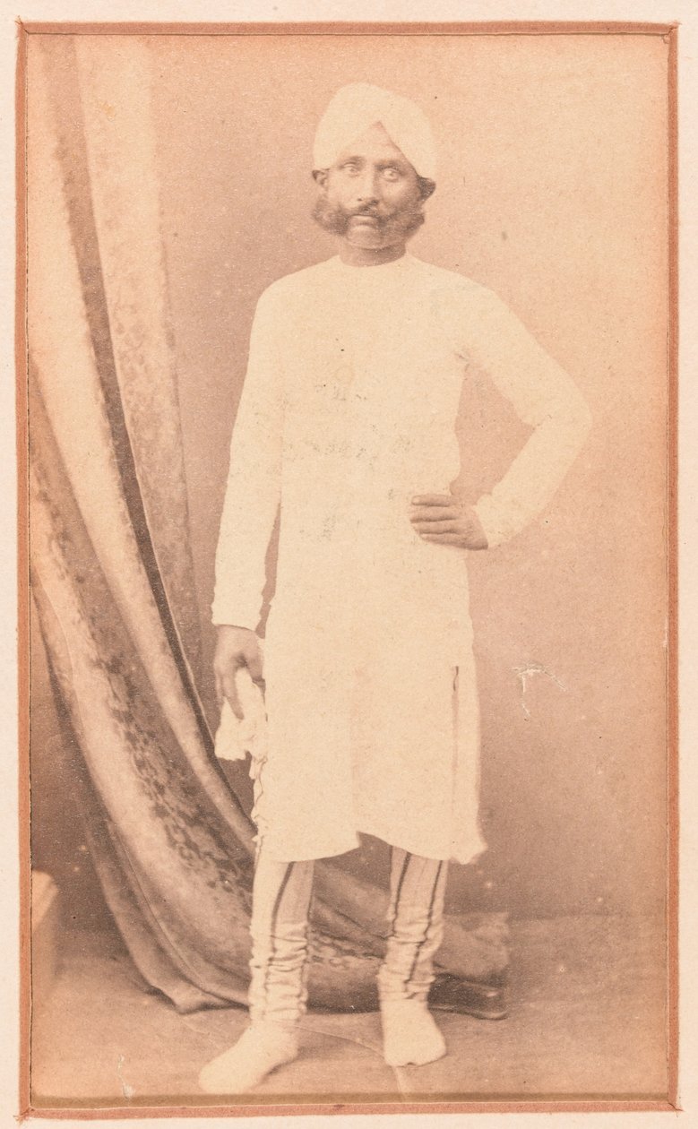 Misr Kanouji Lal, Indianin, który wspomagał uchylanie się Thomasa Kavanagha podczas oblężenia Lucknow, około 1857 roku autorstwa Unknown photographer