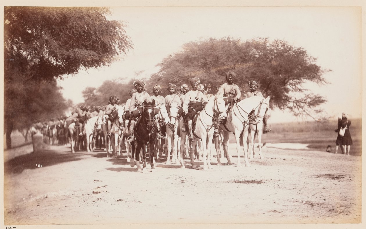 Kontyngent Kawalerii Nabha w Obozie Ćwiczeń w Delhi autorstwa Unknown photographer