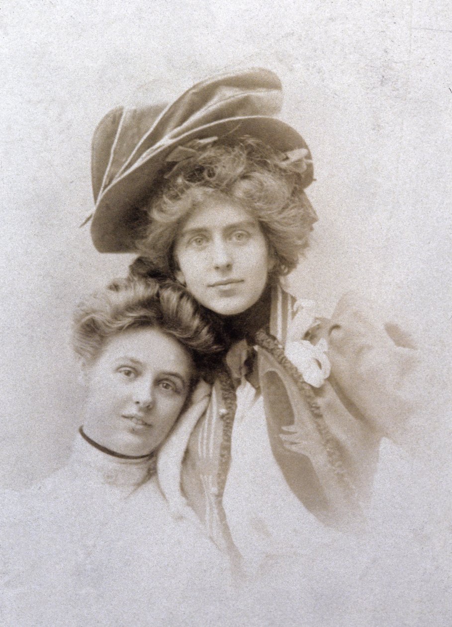 Natalie Clifford Barney i Renee Vivien, Francja, ok. 1900 r. (zdjęcie czarno-białe) autorstwa Unknown photographer