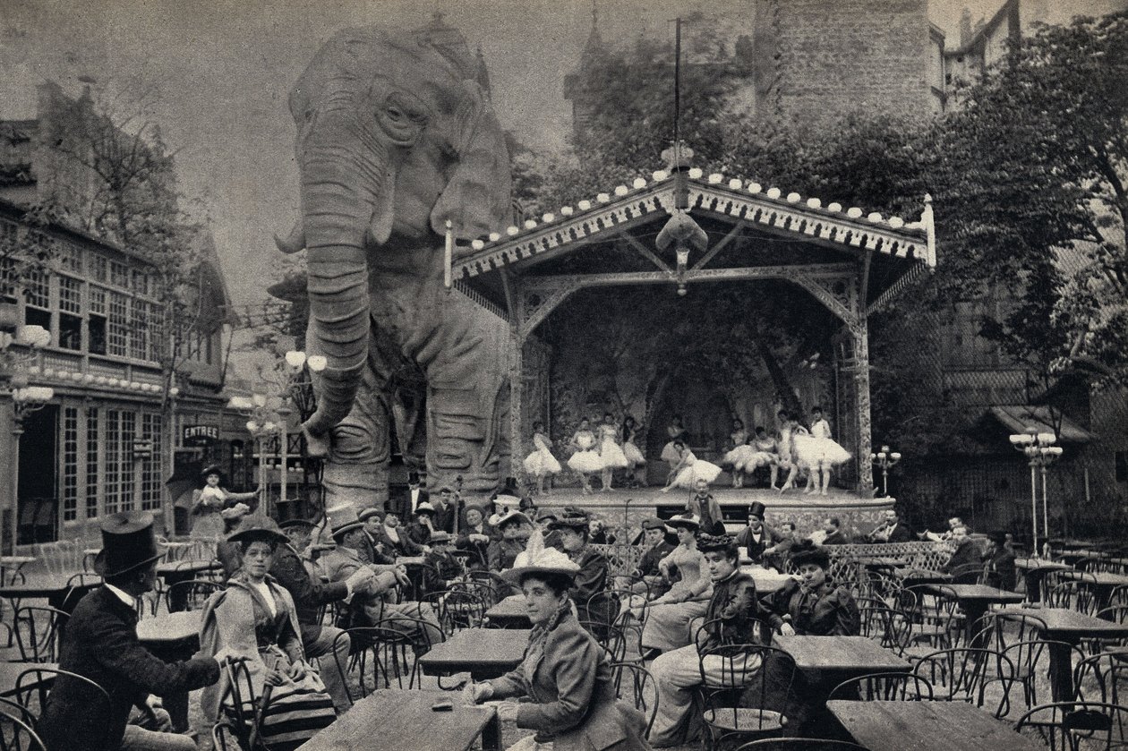 Popularna scena życia w Moulin Rouge w Paryżu. Fotografia, koniec XIX wieku, Paryż. Dz. Selva. autorstwa Unknown photographer