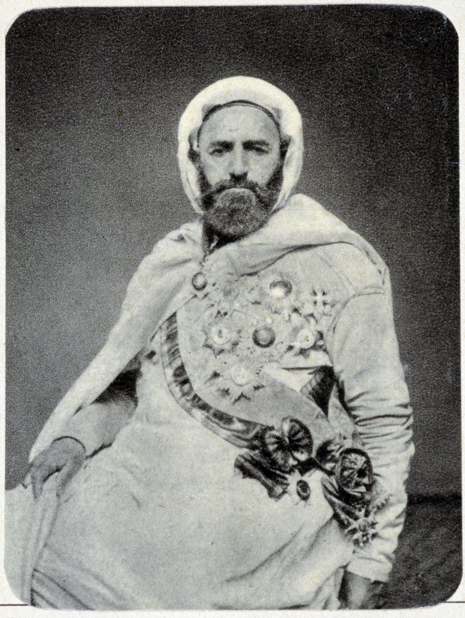 Portret Abd-el-Kadera (Abd El-Kader) z 1875 r. - fotografia. autorstwa Unknown photographer
