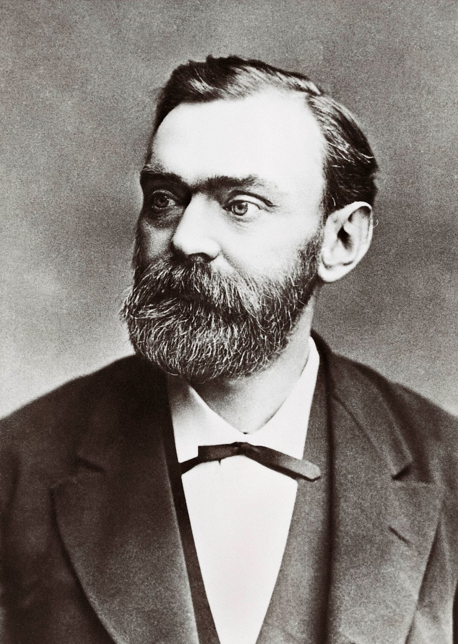 Portret Alfreda Berharda Nobla (1833-1896), szwedzkiego chemika. Fotografia autorstwa Unknown photographer