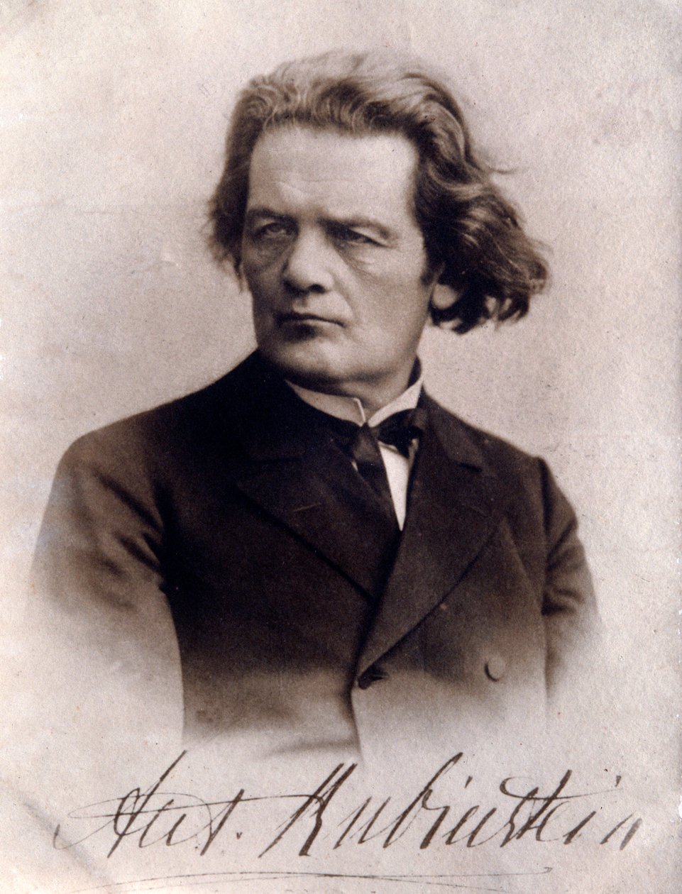 Portret Antona Rubinsteina (zdjęcie czarno-białe) autorstwa Unknown photographer