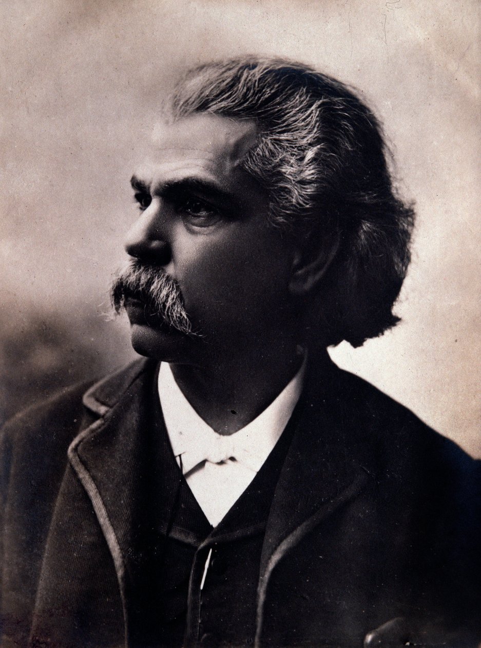 Portret Carlosa Andrei Gomesa (Gomez) (1836-1896) brazylijskiego kompozytora Zdjęcie. 19 wiek. Bolonia, civico Museo Museo autorstwa Unknown photographer