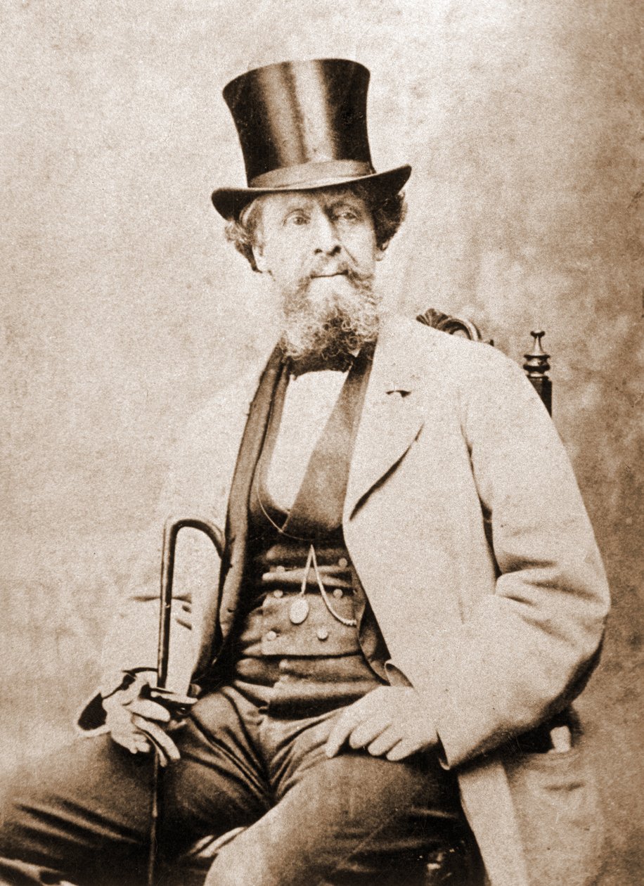 Portret Karola Dickensa (1812-1870), angielskiego pisarza około 1855 roku. autorstwa Unknown photographer