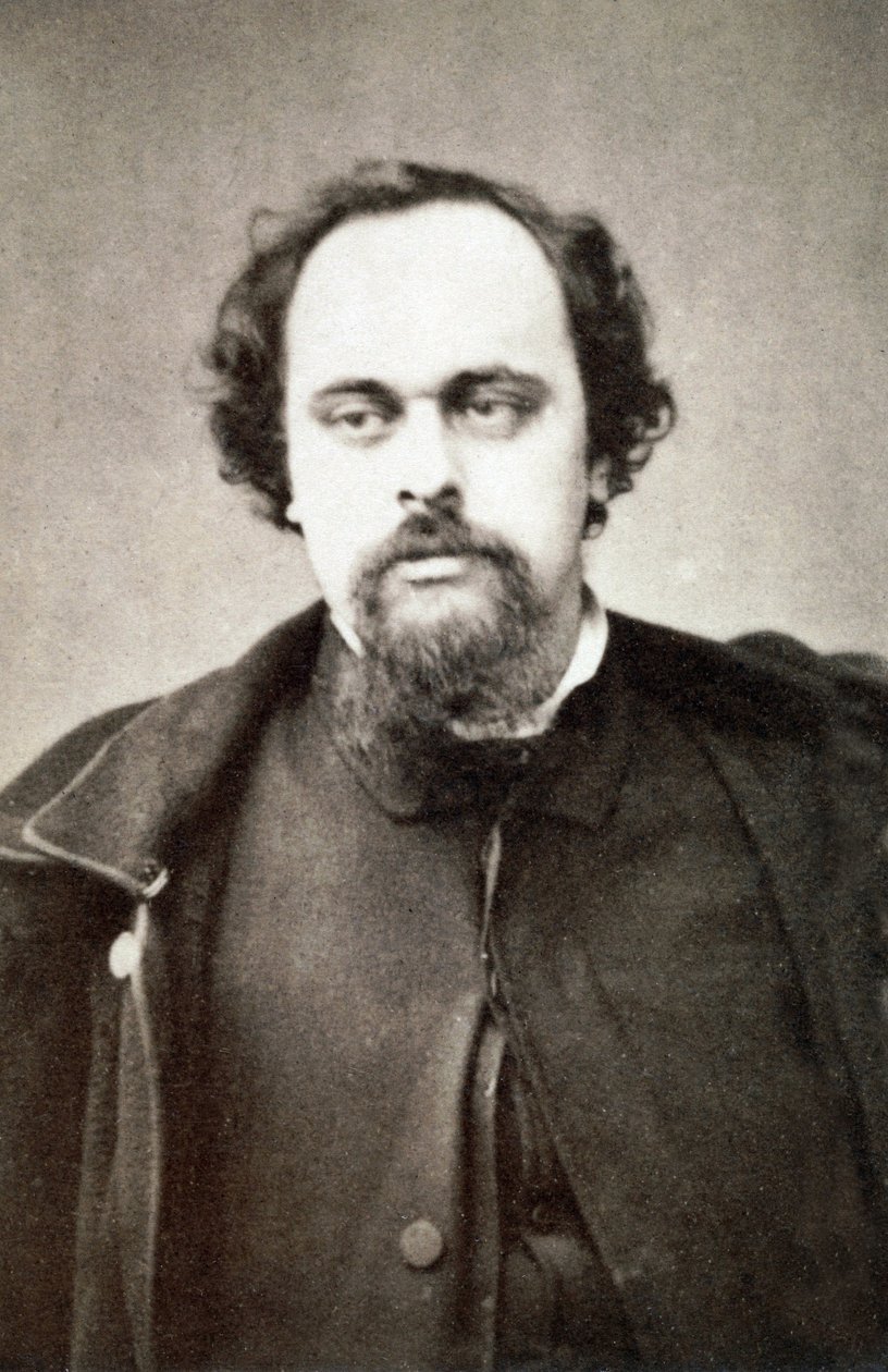 Portret Dantego Gabriela Rossettiego (1828-1882) - około 1860 autorstwa Unknown photographer