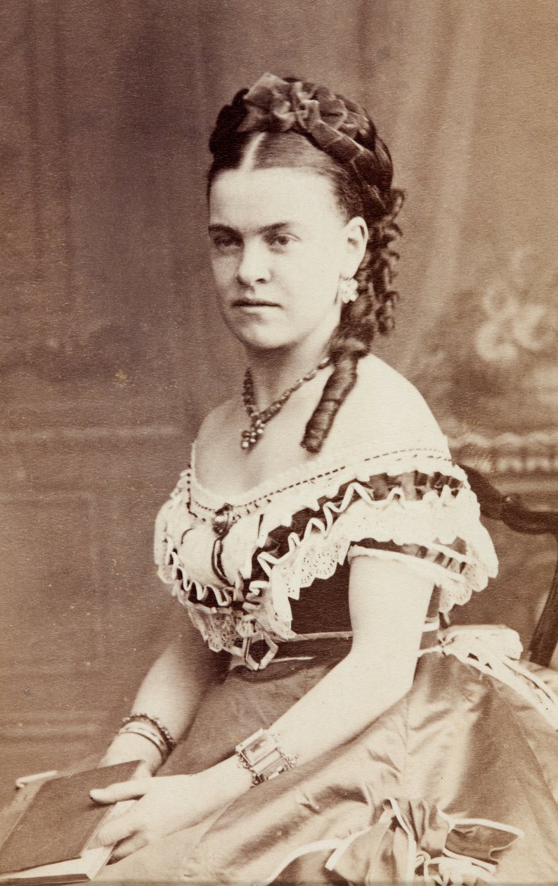 Portret Edith Wynne, ok. 1860 r. (zdjęcie czarno-białe) autorstwa Unknown photographer