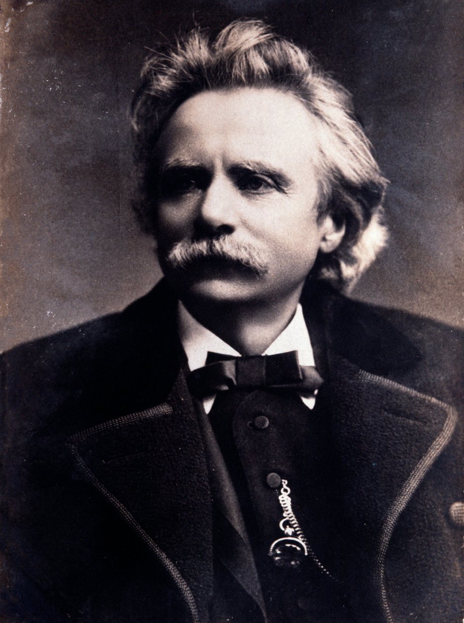Portret Edvarda Griega (1843-1907) Norweski kompozytor Photograph. 19 wiek. Mediolan, Biblioteca del Conservatorio autorstwa Unknown photographer