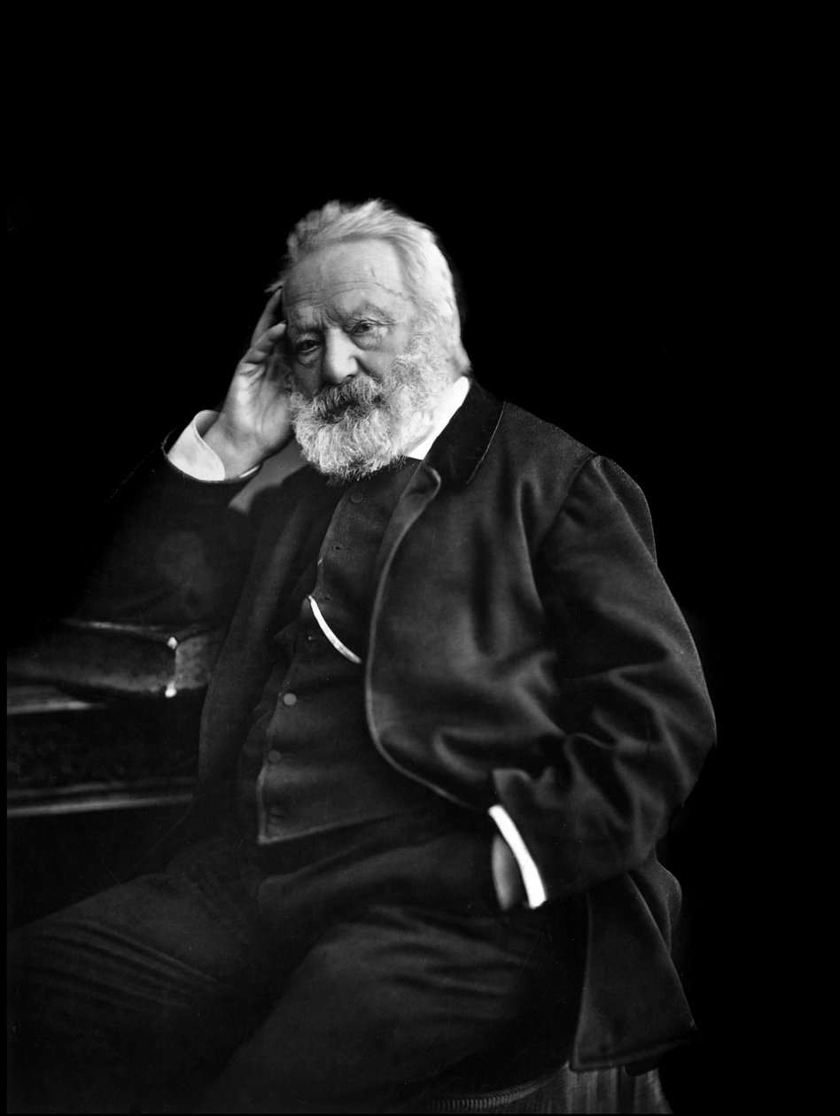Portret angielskiego pisarza Victora Hugo ok. 1880 (b/wphoto) autorstwa Unknown photographer