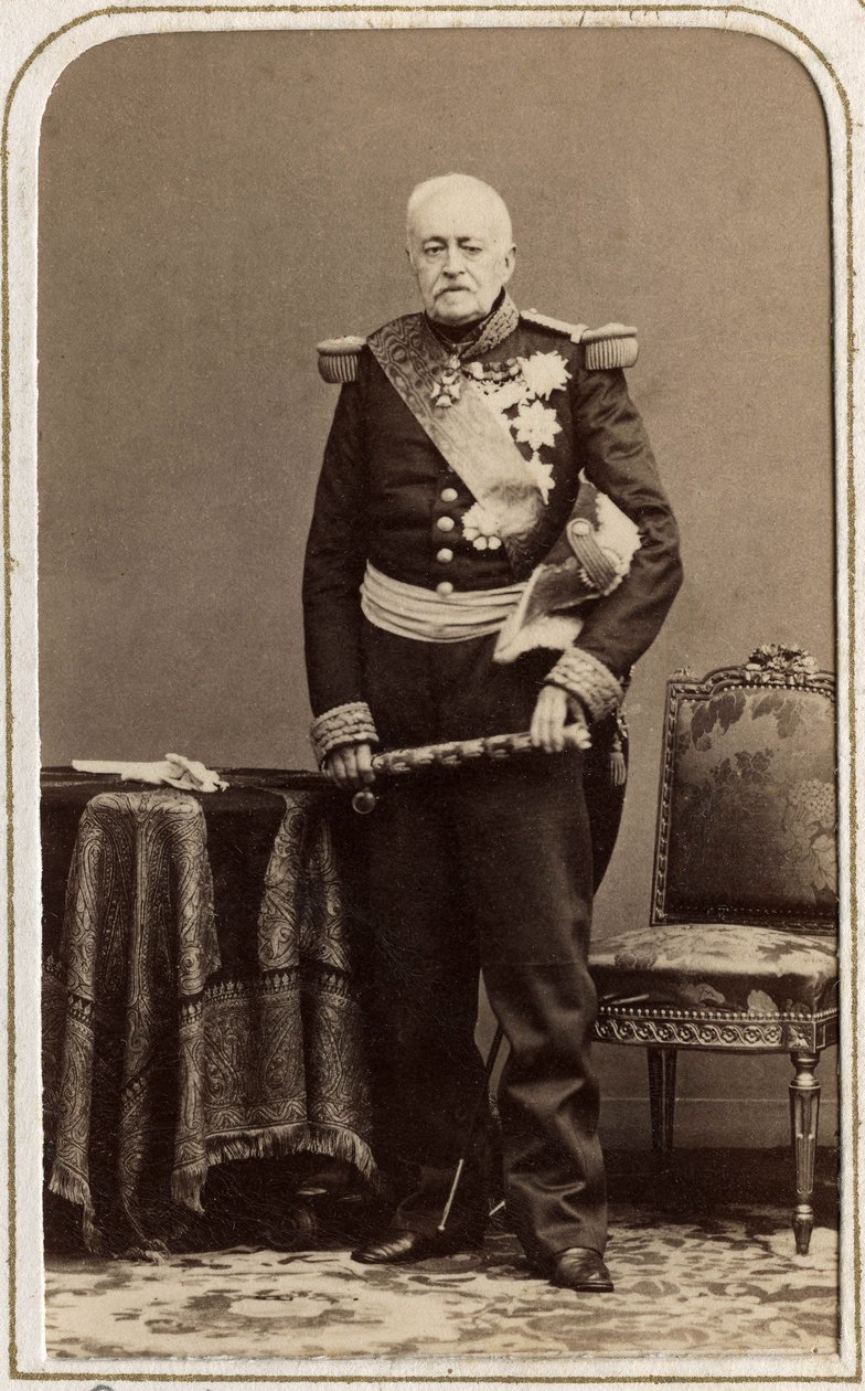 Portret Esprit Victor Elisabeth Boniface de Castellane, marszałka Francji, francuskiego wojskowego, urodziła się w Paryżu 21 marca 1788 roku i zmarła w Lyonie 16 września 1862 roku. autorstwa Unknown photographer