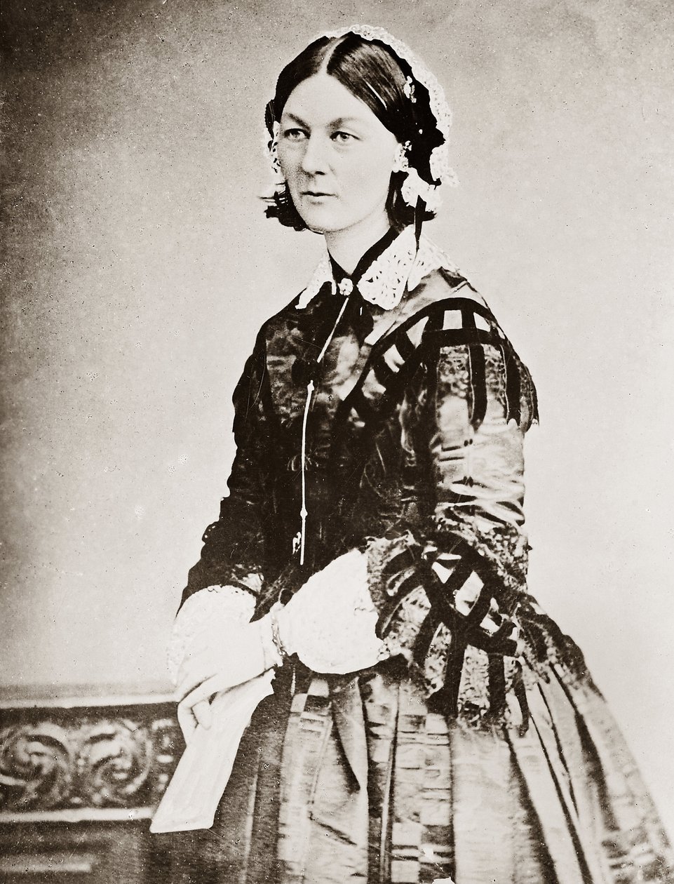 Portret Florence Nightingale - Portret brytyjskiej filantropki Florence Nightingale (1820-1910) autorstwa Unknown photographer