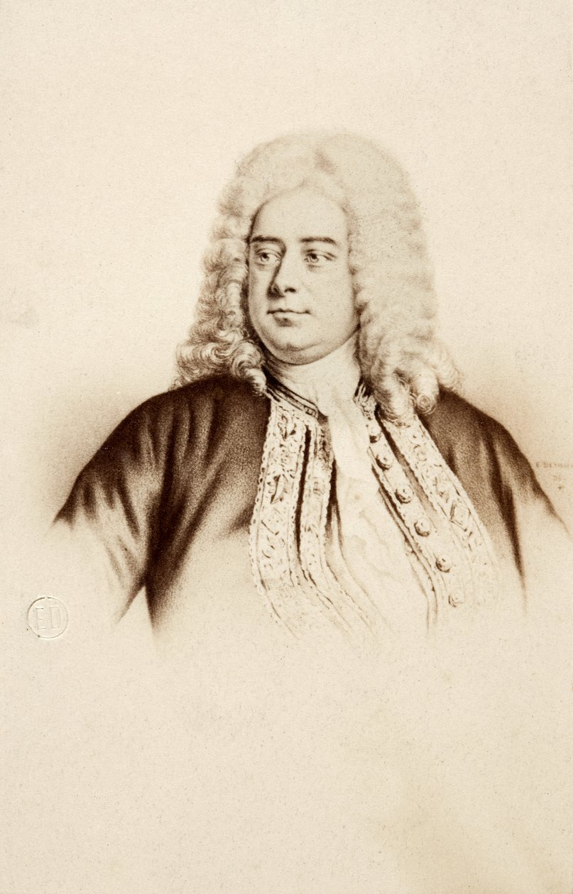 Portret Jerzego Fryderyka Handla autorstwa Unknown photographer