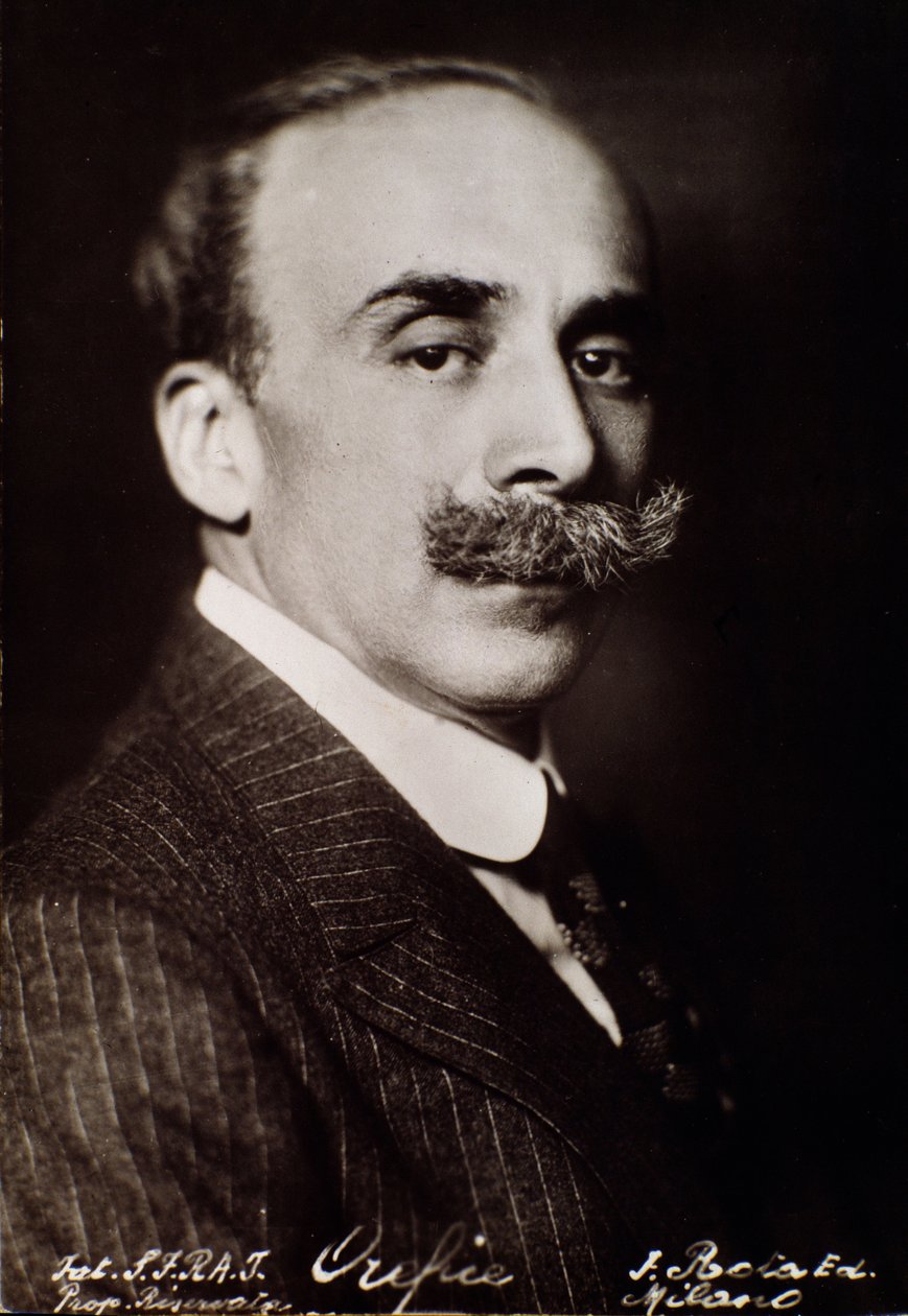 Portret Giacomo Orefice (zdjęcie czarno-białe) autorstwa Unknown photographer