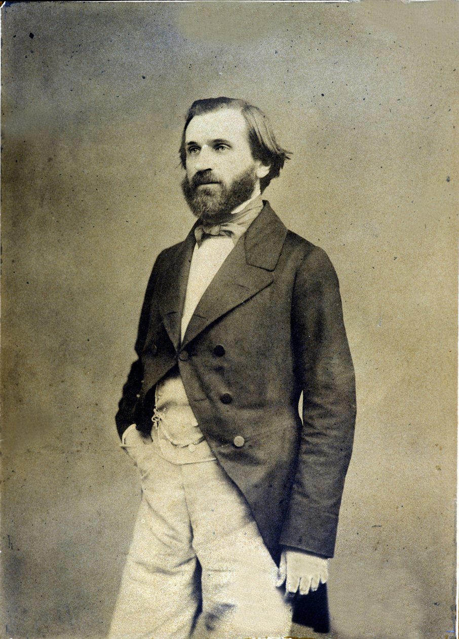 Portret Giuseppe Verdiego około 1845 r. Museo della Scala de Milan autorstwa Unknown photographer