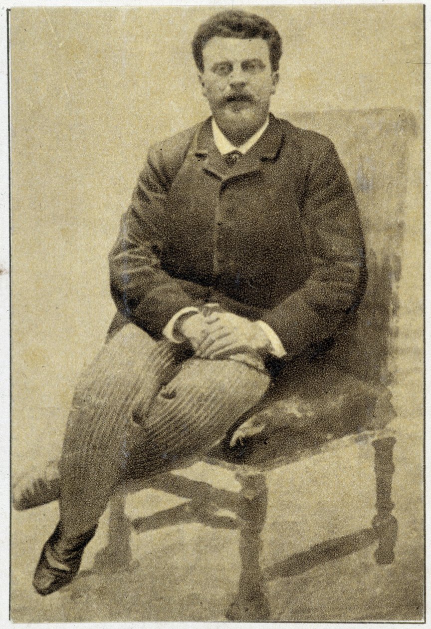 Portret Guy de Maupassant (1850 - 1893) z 1890 roku. autorstwa Unknown photographer