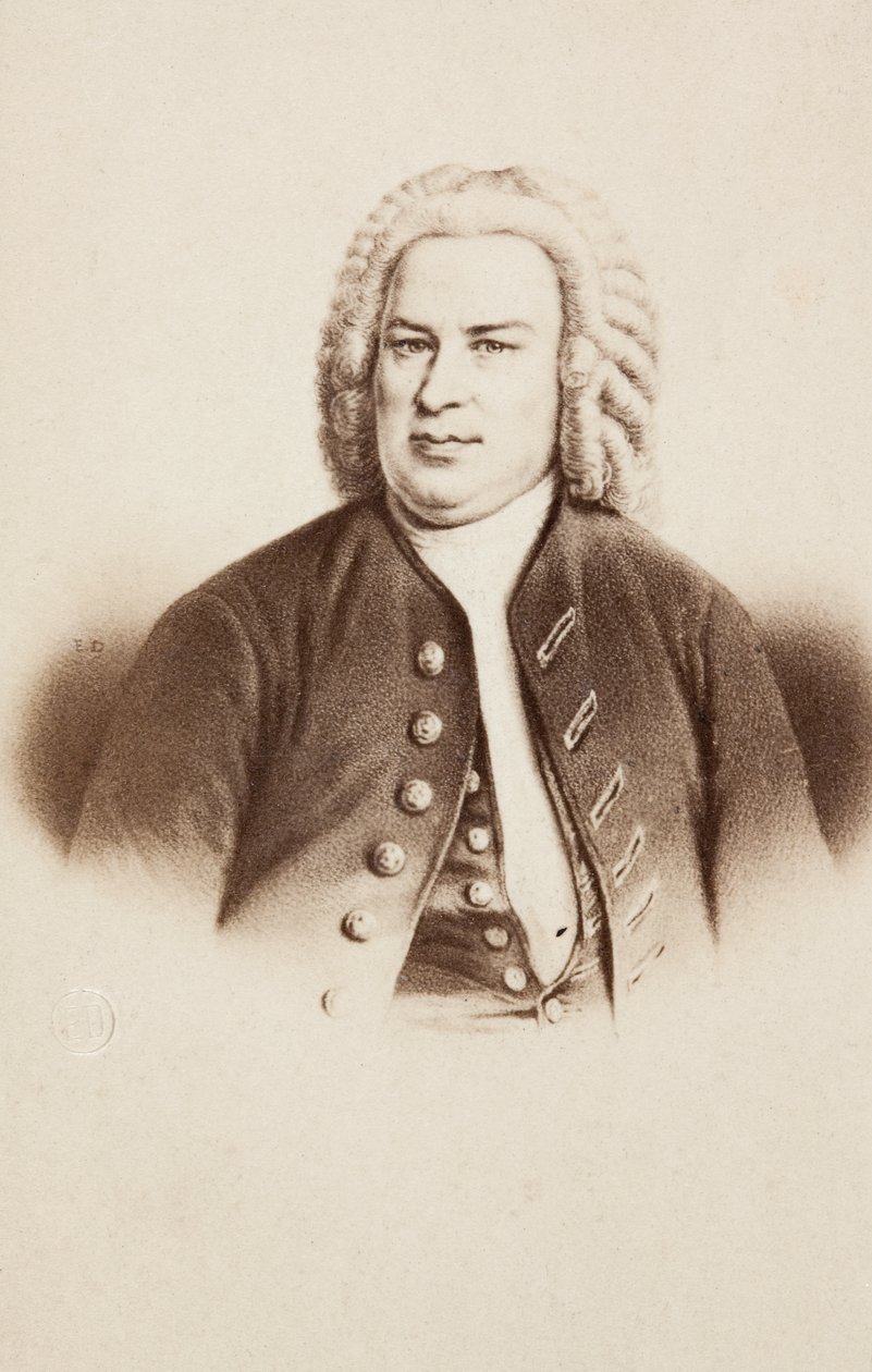 Portret Jana Sebastiana Bacha z wcześniejszego zdjęcia autorstwa Unknown photographer