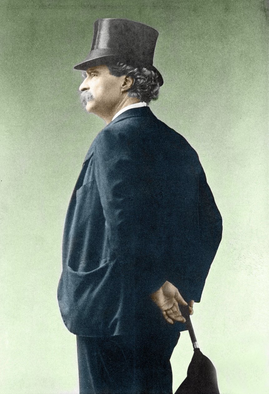 Portret Marka Twaina (1835-1910) autorstwa Unknown photographer