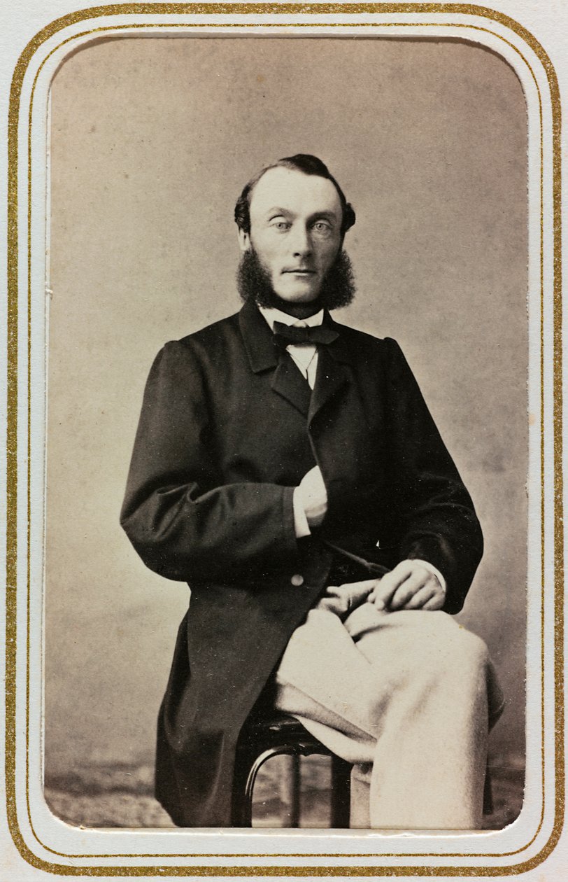 Portret mężczyzny, carte de visite; podpis zawiera informację "Robert Ditzinger (1826-1891)". autorstwa Unknown photographer