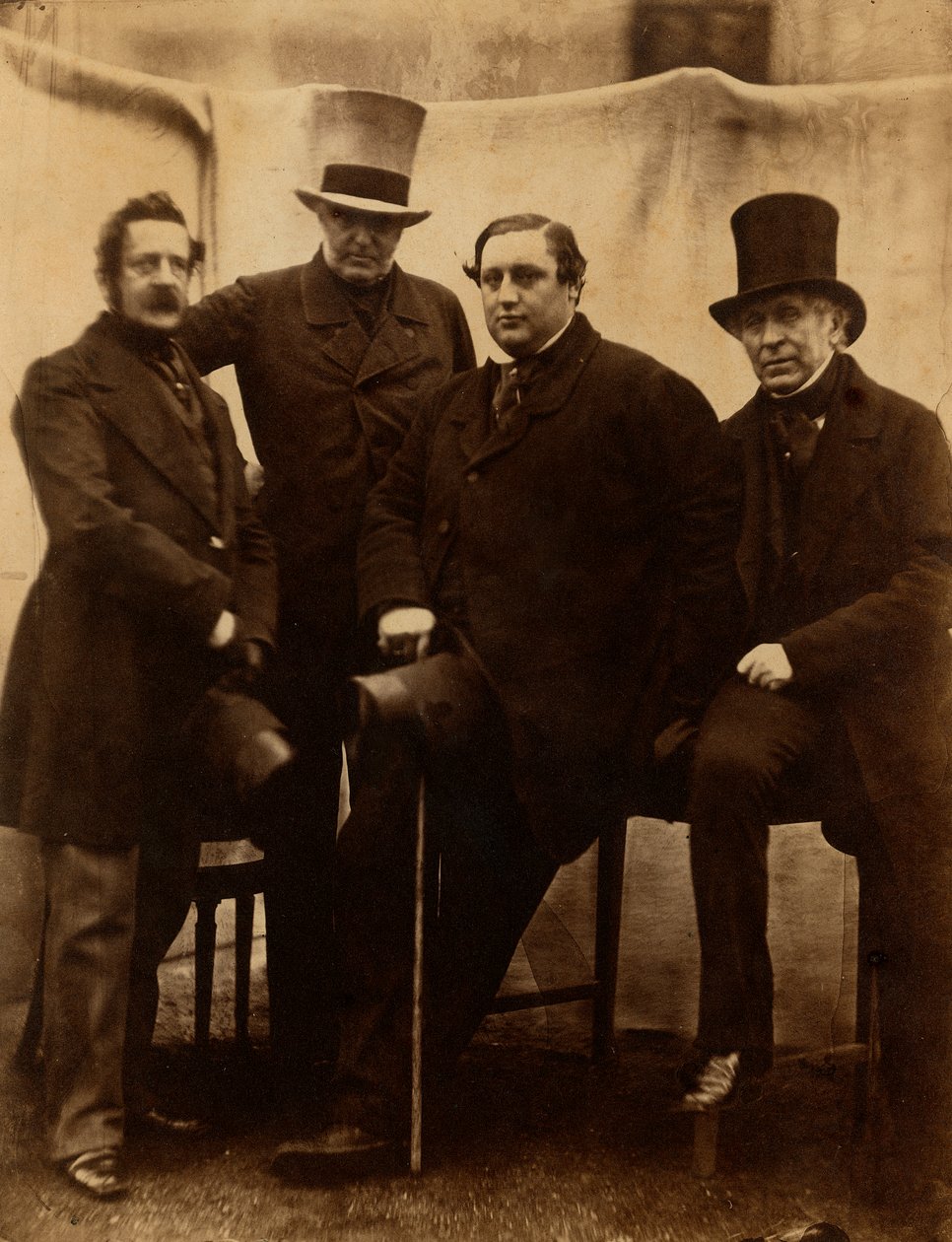 Portret niektórych członków rodziny Pepoli (włoskich wygnańców Carbonari w Londynie) autorstwa Unknown photographer