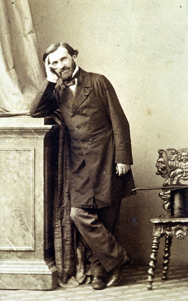 Portret kompozytora Giuseppe Verdiego (1813 - 1901). Lata 40. XIX wieku. Fotografia. autorstwa Unknown photographer