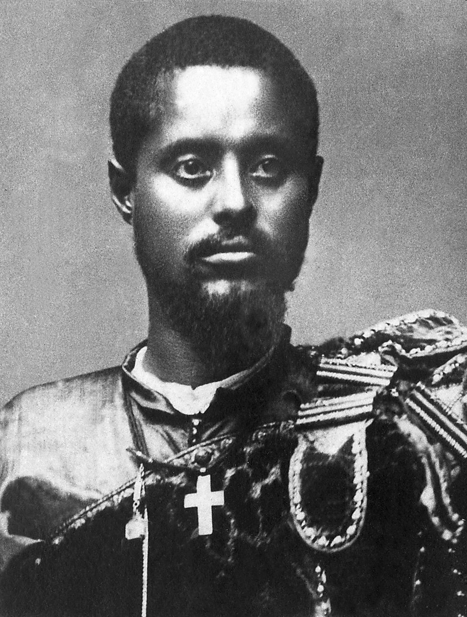 Ras Makonnen (Mekonnen Welde Mikael) (Abba Qagnew) (1852-1906)), Ras z Abisynii (Etiopia), głównodowodzący armii etiopskiej, wicekról Hararu w autorstwa Unknown photographer