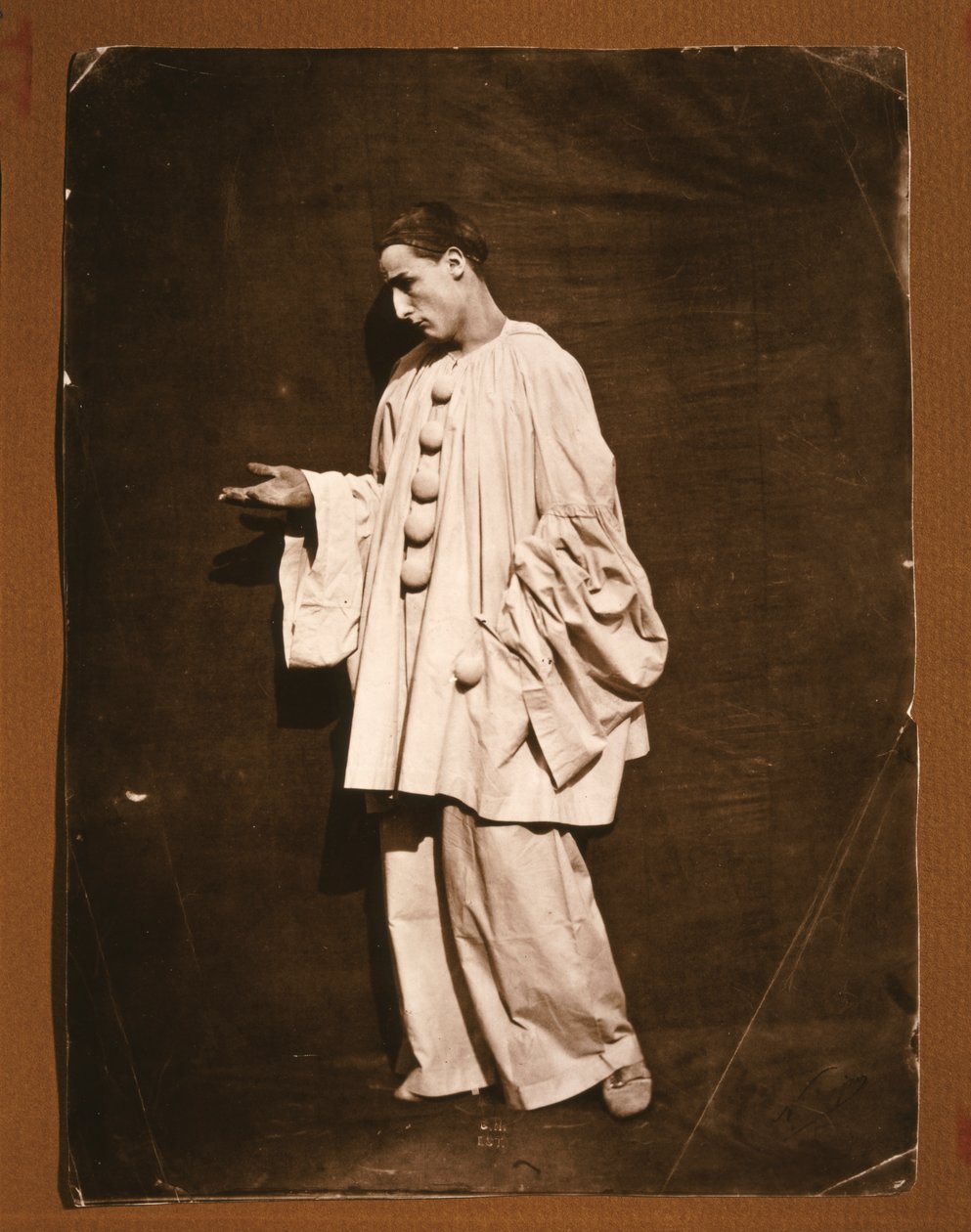 Mim Jean-Charles Deburau jako Pierrot (zdjęcie) autorstwa Unknown photographer