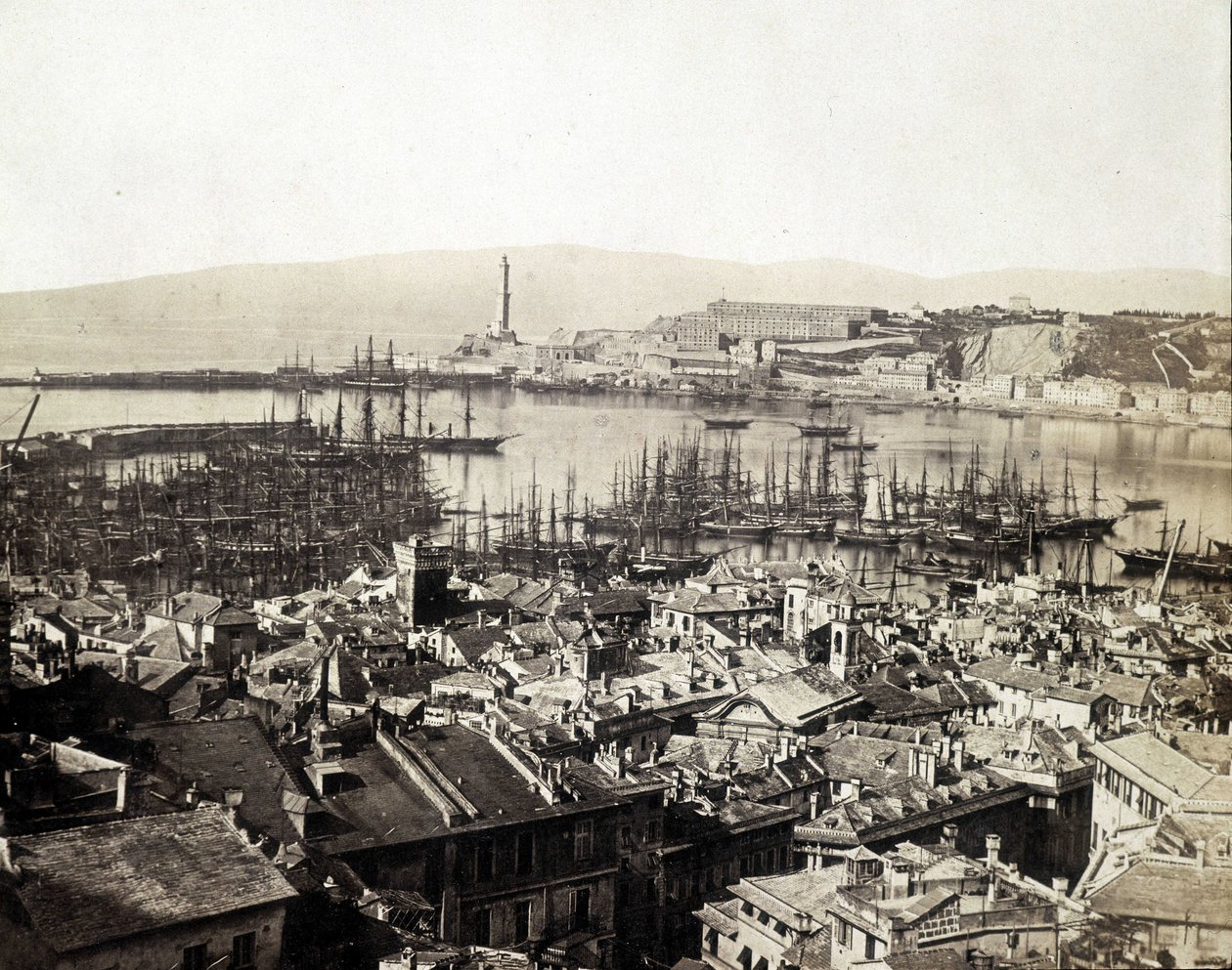 Port Genów pod koniec XIX wieku autorstwa Unknown photographer