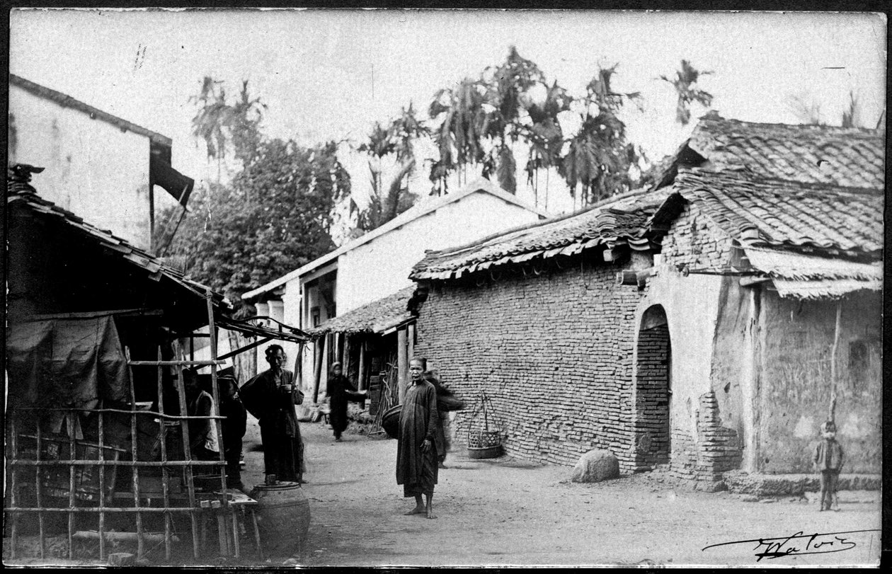 Wioska Tonkin v. 1890. autorstwa Unknown photographer