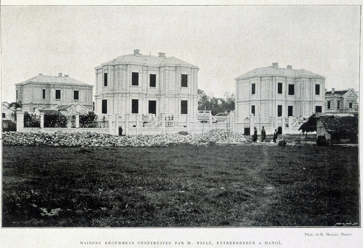 Kamienice zbudowane w Hanoi przez przedsiębiorcę Yolle, „Le Tonkin w 1900” przez Roberta Dubois. autorstwa Unknown photographer
