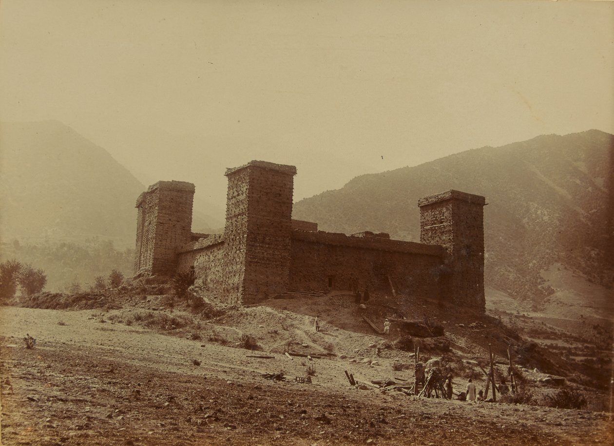 Widok fortu Chitral, 1895 autorstwa Unknown photographer