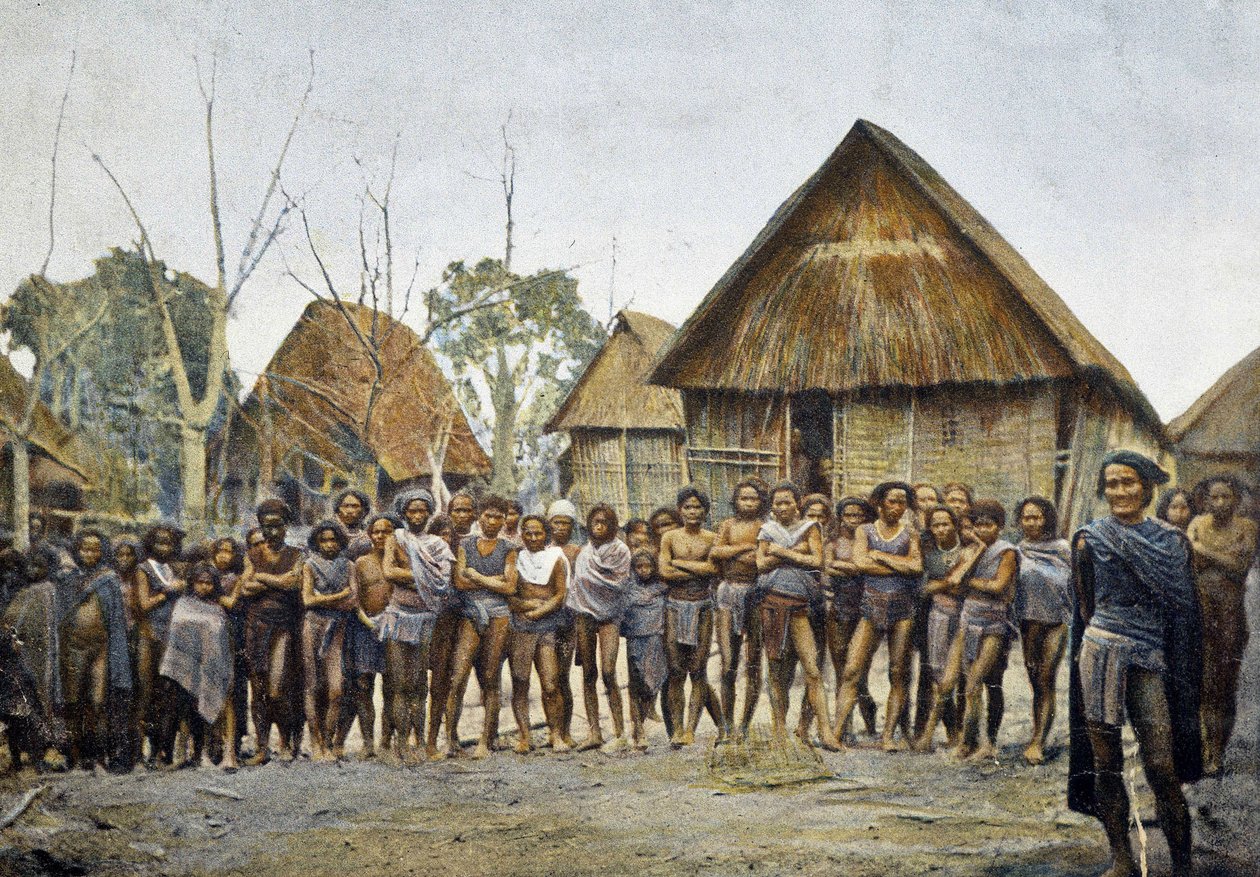 Wioska Moi i mieszkańcy Kontai, Annam, ok. 1930 r. 1895, „Dookoła świata”, koniec XIX wieku. autorstwa Unknown photographer