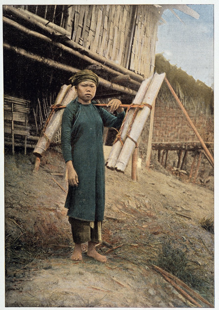 Wózek wodny w Tonkin, Wietnam, ok. 1898 r. - fotografia autorstwa Unknown photographer