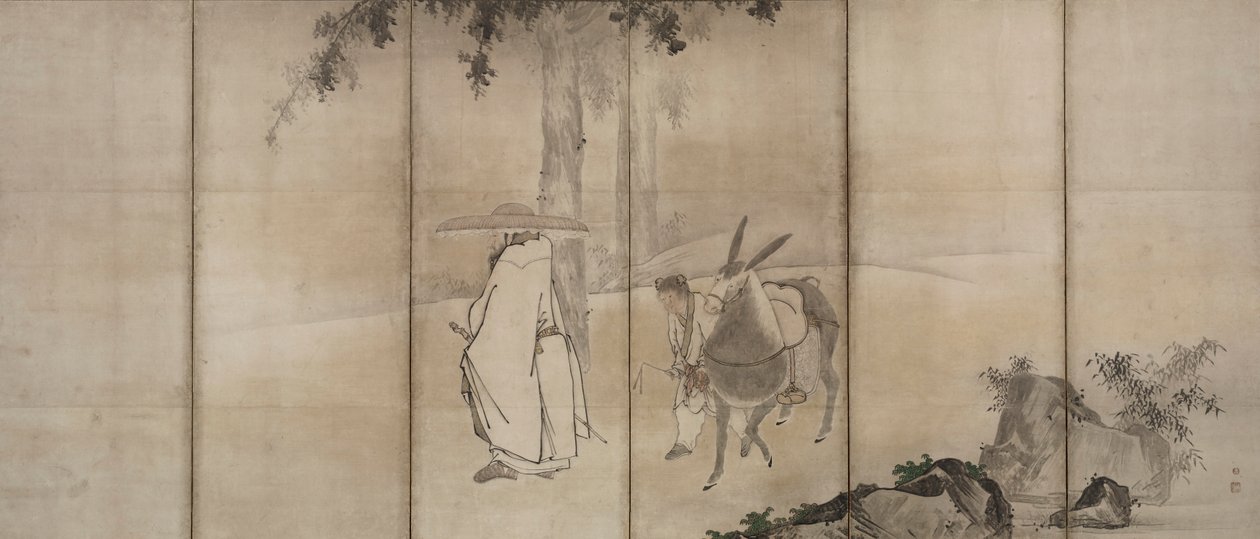 Praca sushi, lot lotniczy 1600s. autorstwa Unkoku Tōgan