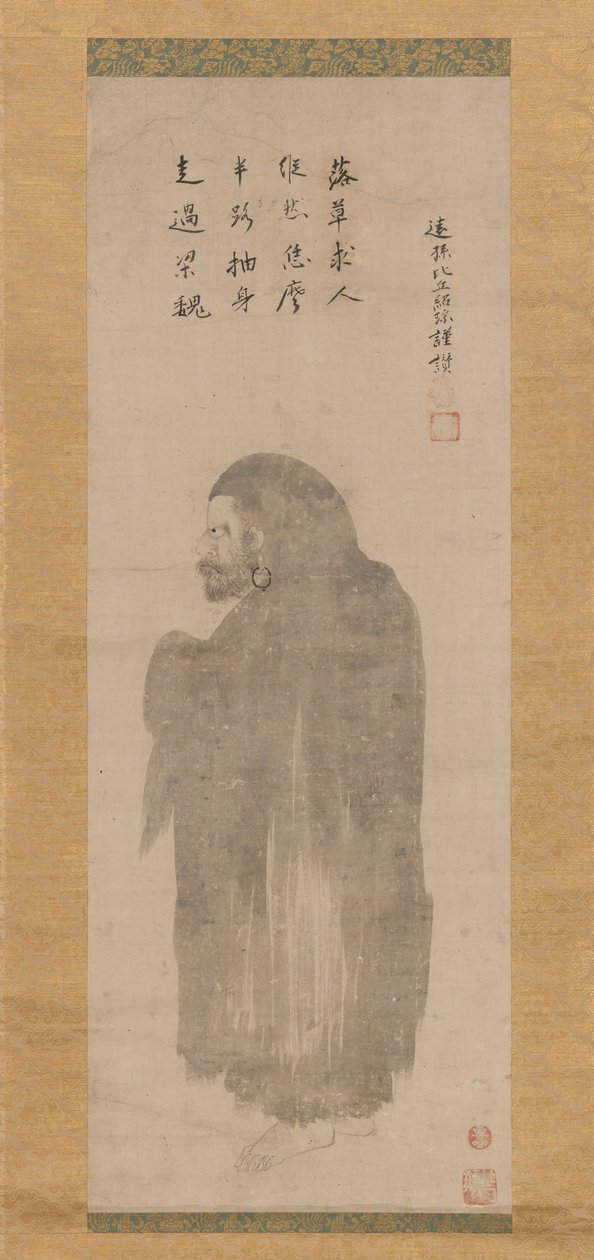 Bodhidharma, koniec XVI-początek XVII wieku. autorstwa Unkoku Tōgan
