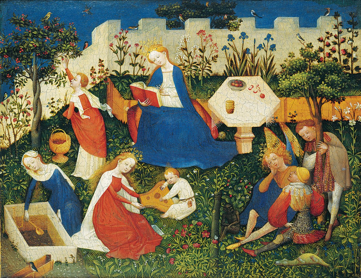 Rajski ogród, scena autorstwa Upper Rhenish Master