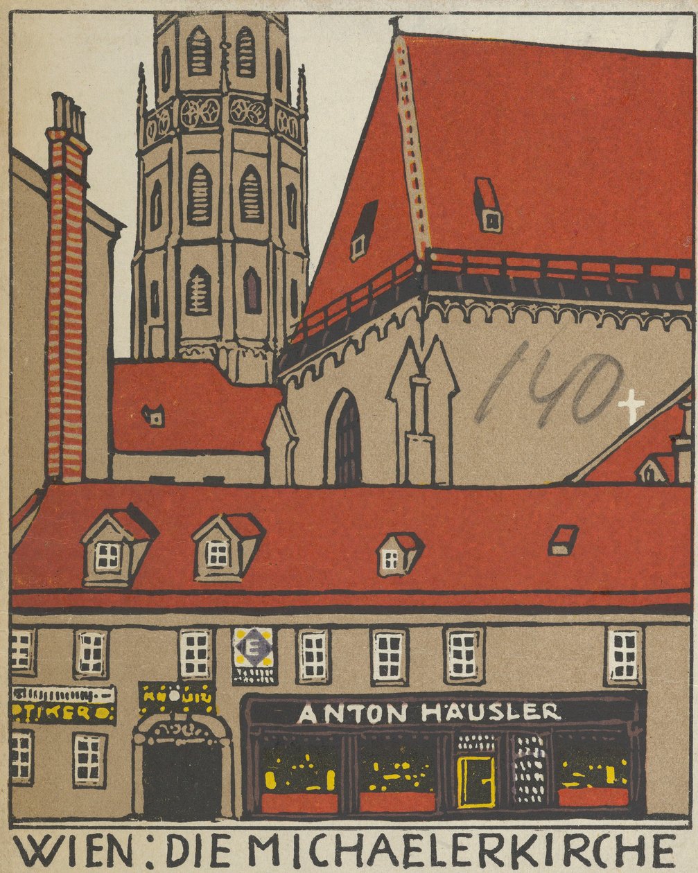 Wiedeń: Kościół św. Michała Wien: Die Michaelerkirche, 1908. autorstwa Urban Janke