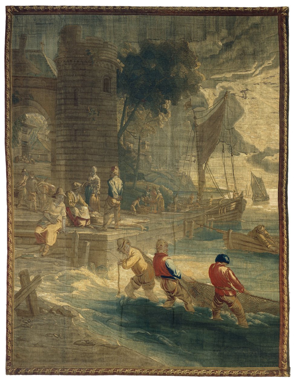 Nabrzeże rybackie Życie ludowe do Teniers autorstwa Urbanus Leyniers