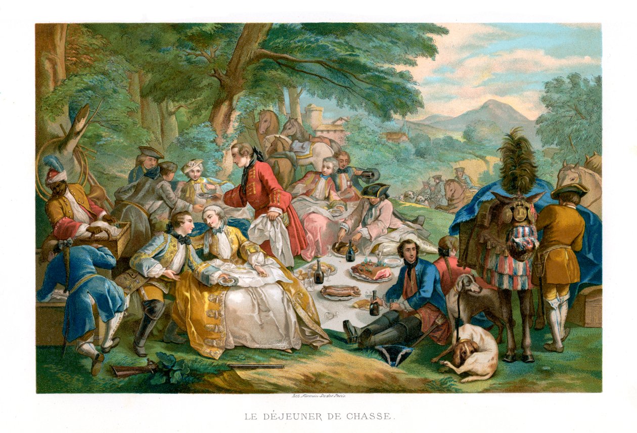 Polowanie na śniadanie, 1737, 1885. autorstwa Urrabieta