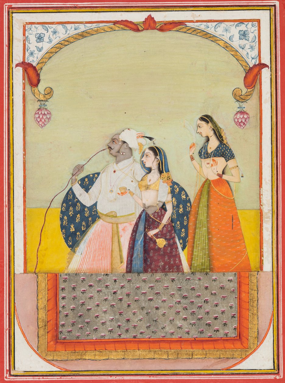 Maharaja Shri Anand Singhji i jego koncert, 1729. autorstwa Ustad Murad
