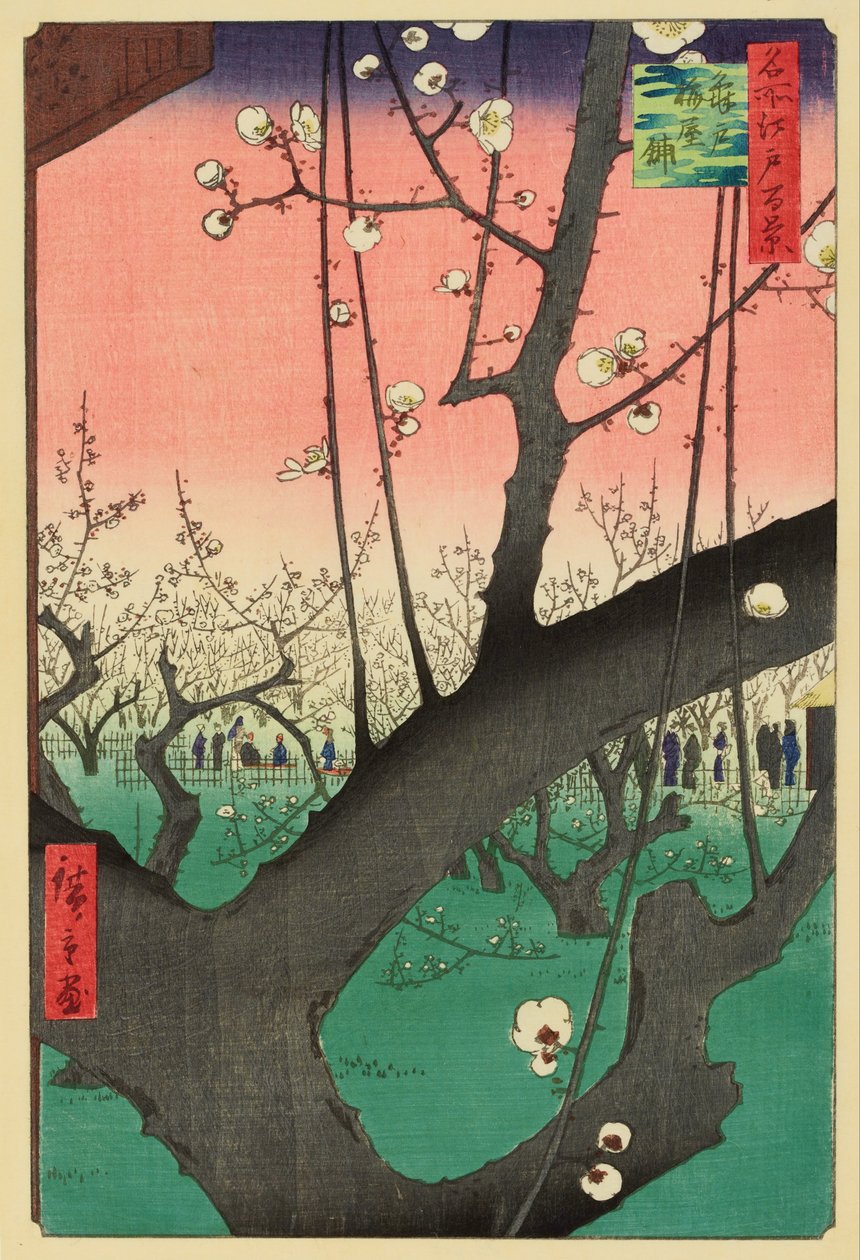 Ogród Śliwkowy, Kameido autorstwa Utagawa Hiroshige