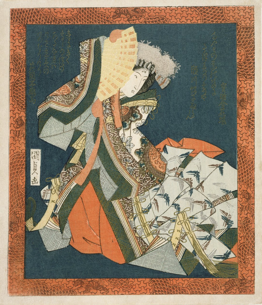Segawa Kikunojo V tańczący, ok. 1820 (odbitka drzeworytnicza) autorstwa Utagawa Kunisada